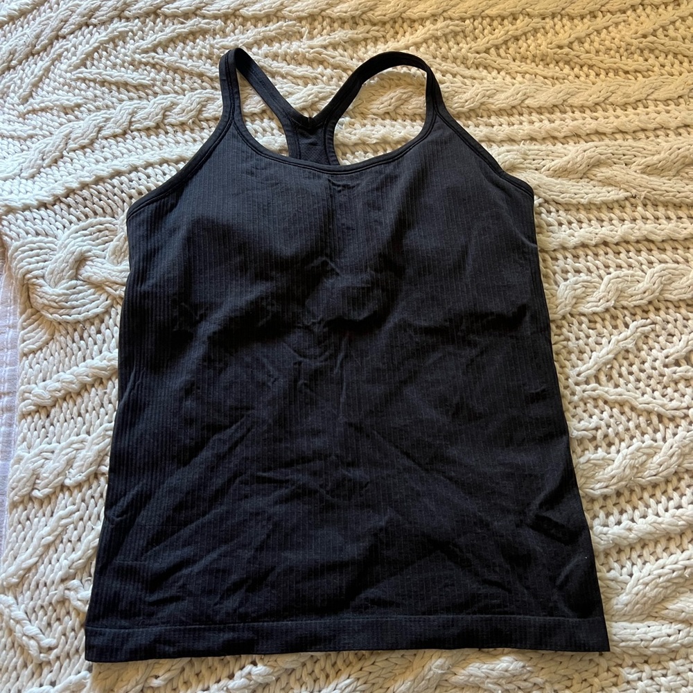 lululemon athletica Black Ribbed Tank Top